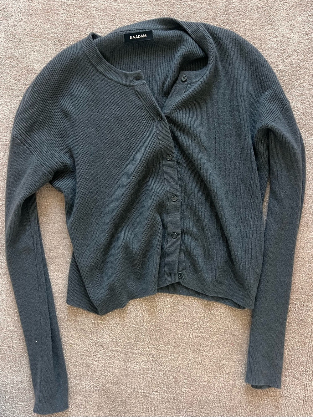 Naadam cashmere grey button cardigan